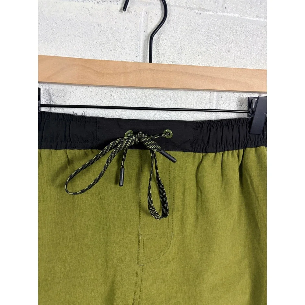 Dixxon Board Shorts Mens S Olive Green Hybrid Stretch Swim Trunks